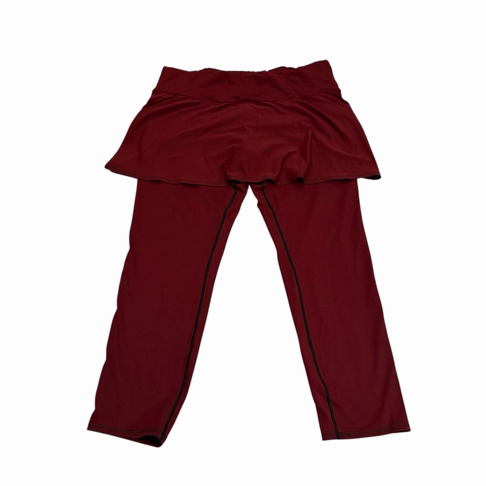 Blyss Running Skirt‎ with Leggings Womens XL Athletic Burgundy Exercise 1 Piece